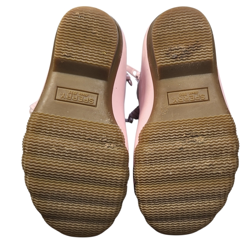Sperry Kids Pink Glitter Duck Boots Size 8 Waterproof Rain Shoes - Picture 5 of 14
